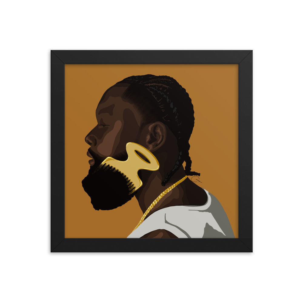 Beard Pick Framed Print