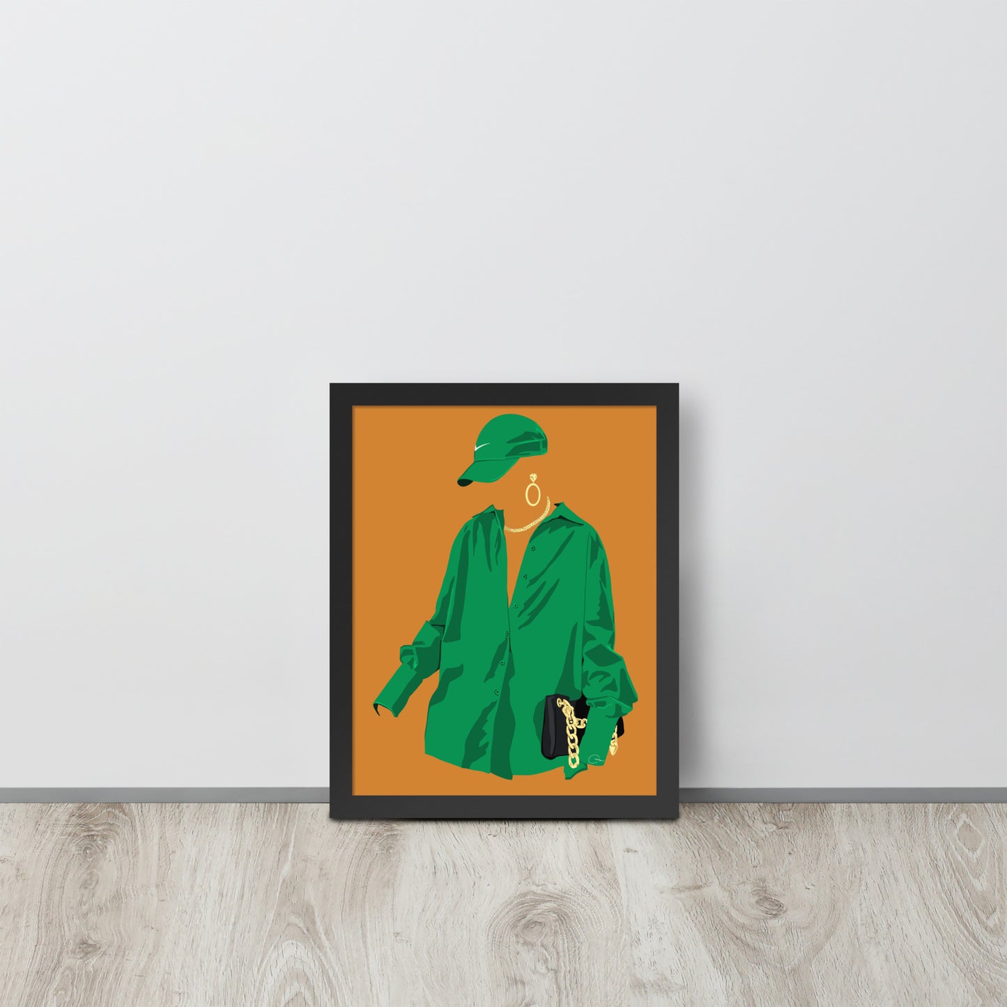 Fit Check - Green Framed Print