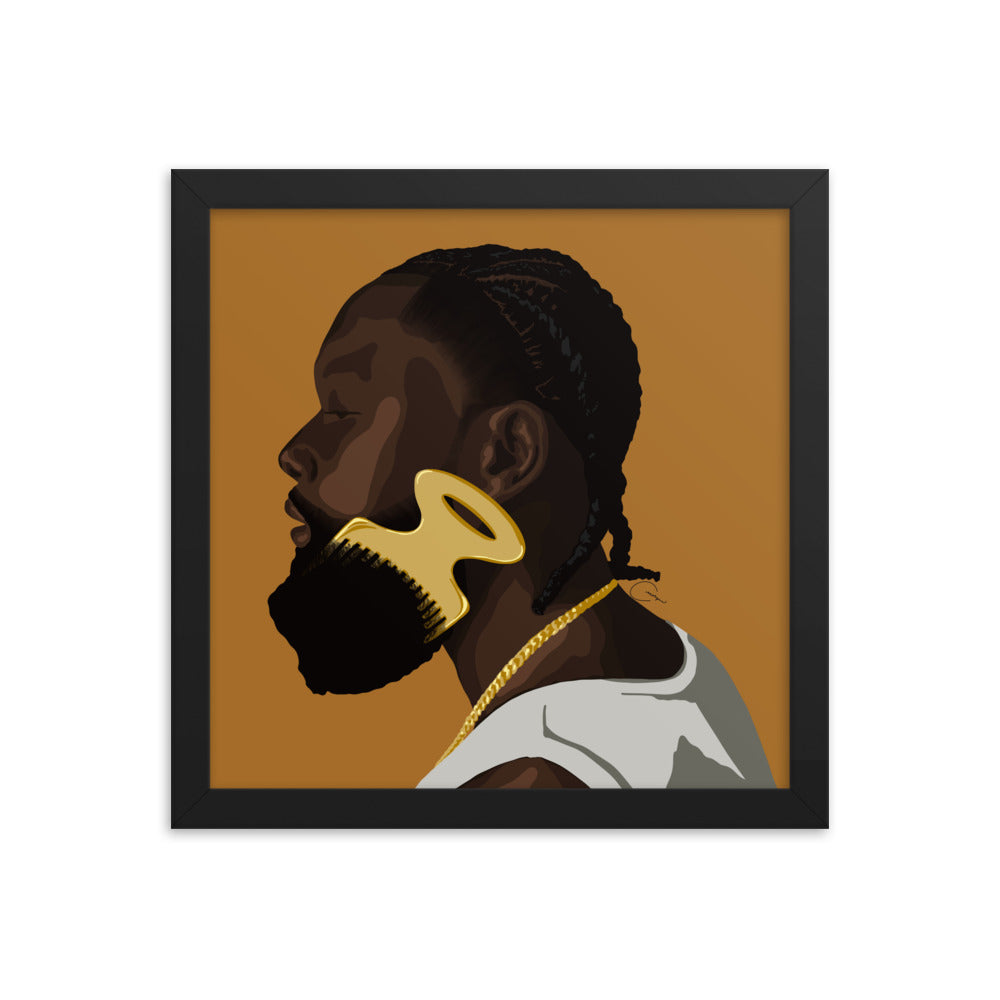 Beard Pick Framed Print