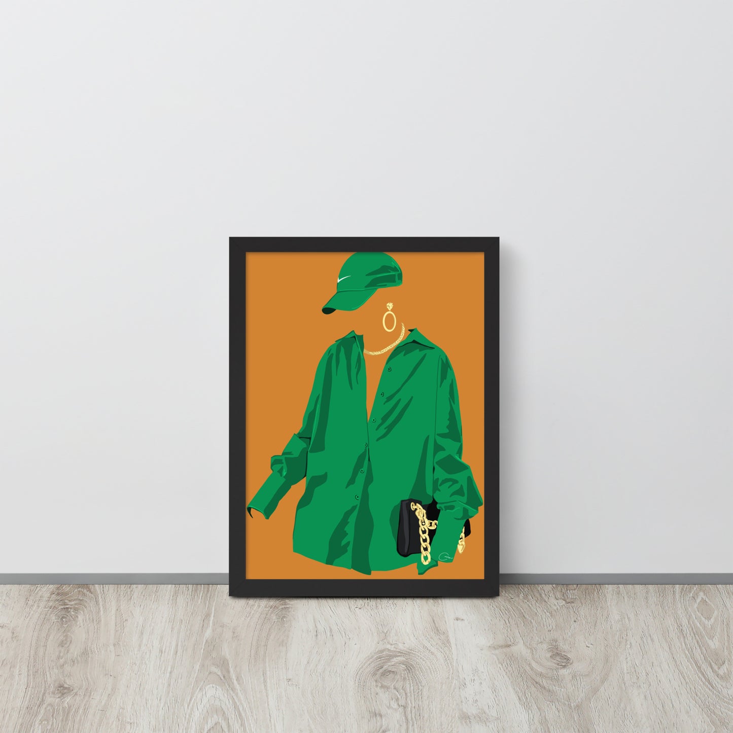 Fit Check - Green Framed Print