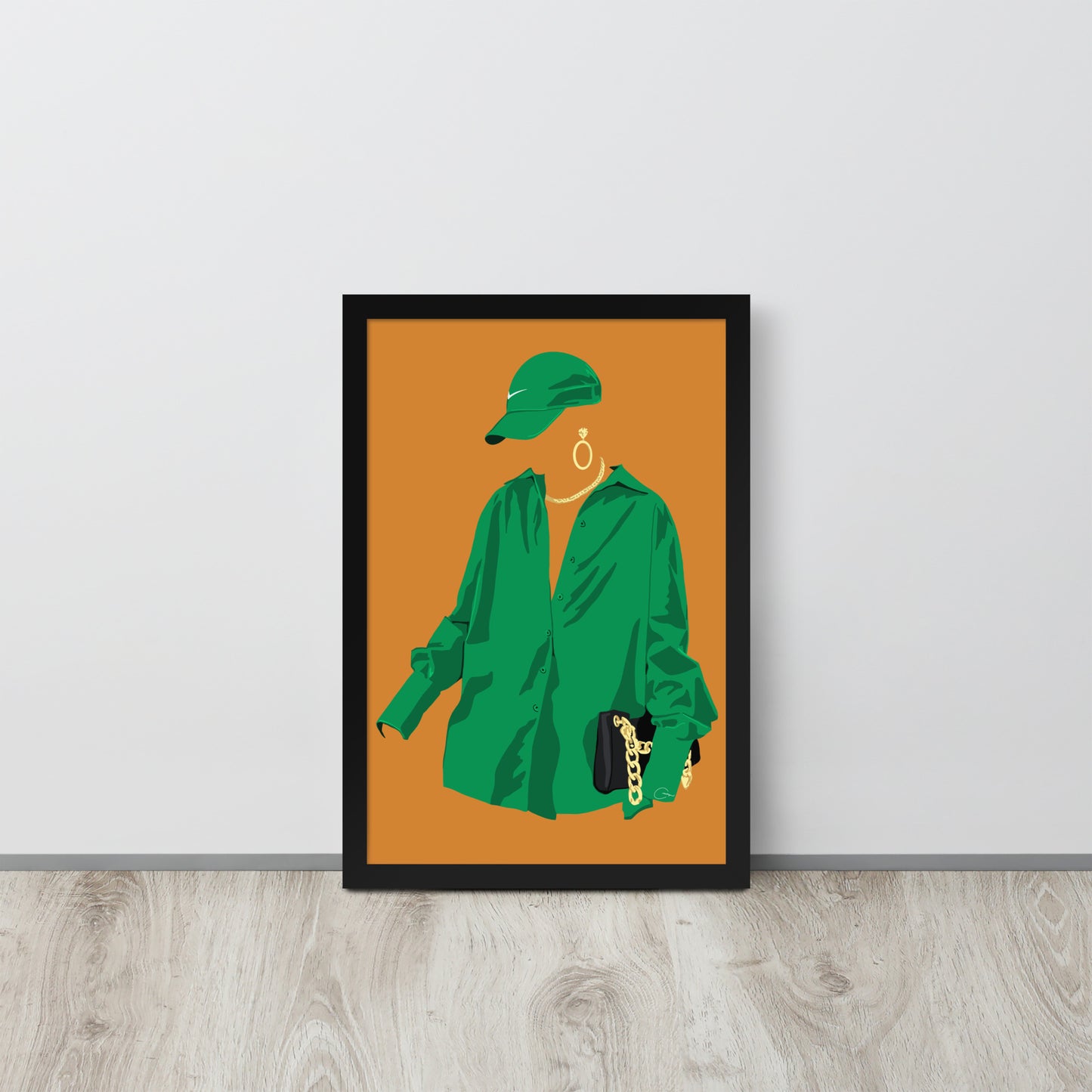 Fit Check - Green Framed Print