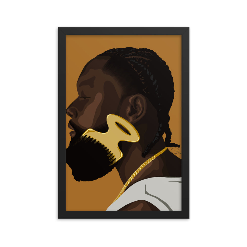 Beard Pick Framed Print