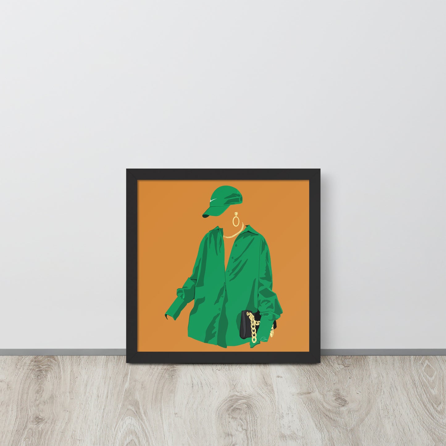 Fit Check - Green Framed Print
