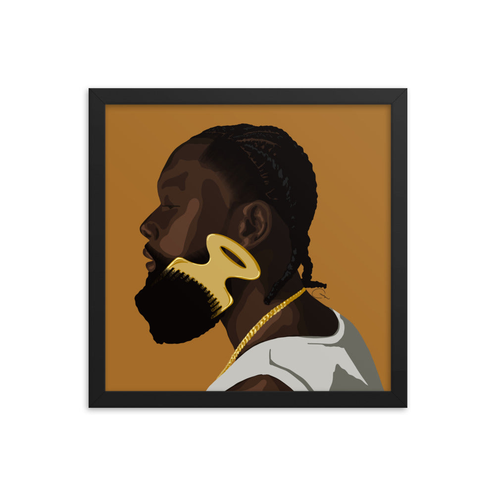 Beard Pick Framed Print
