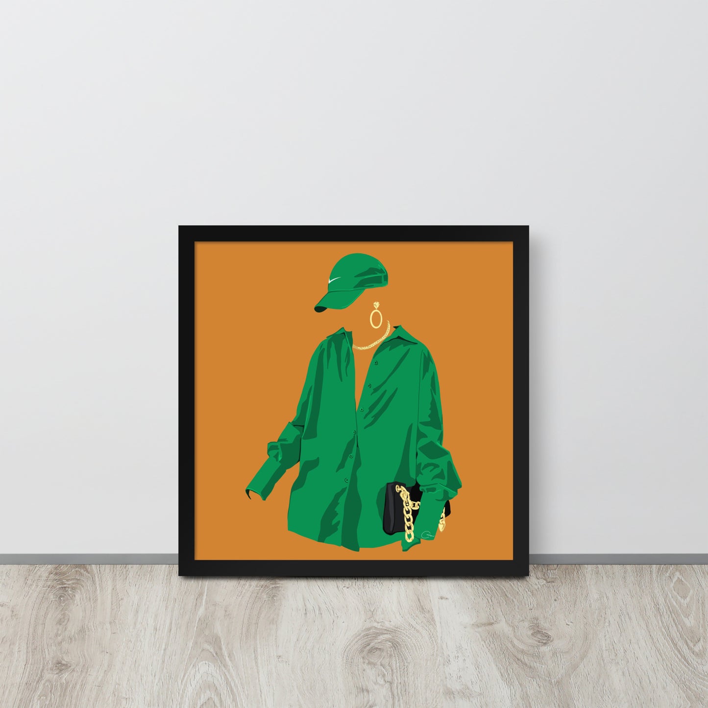 Fit Check - Green Framed Print