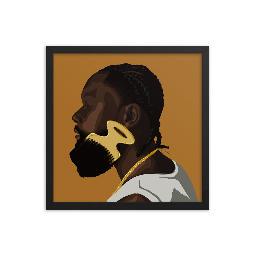 Beard Pick Framed Print