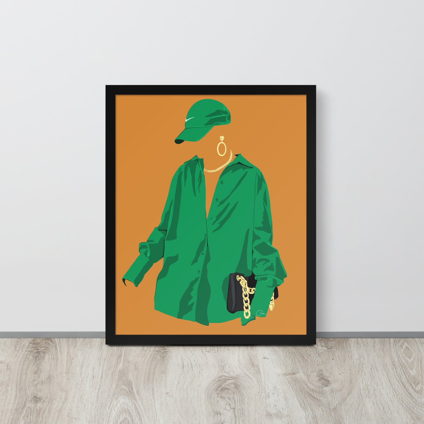 Fit Check - Green Framed Print