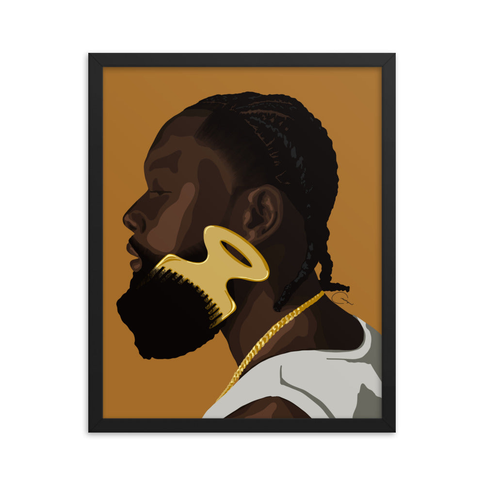 Beard Pick Framed Print
