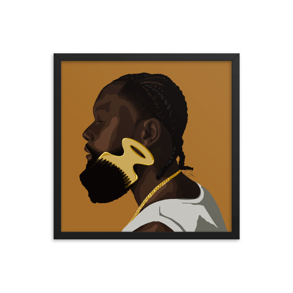 Beard Pick Framed Print