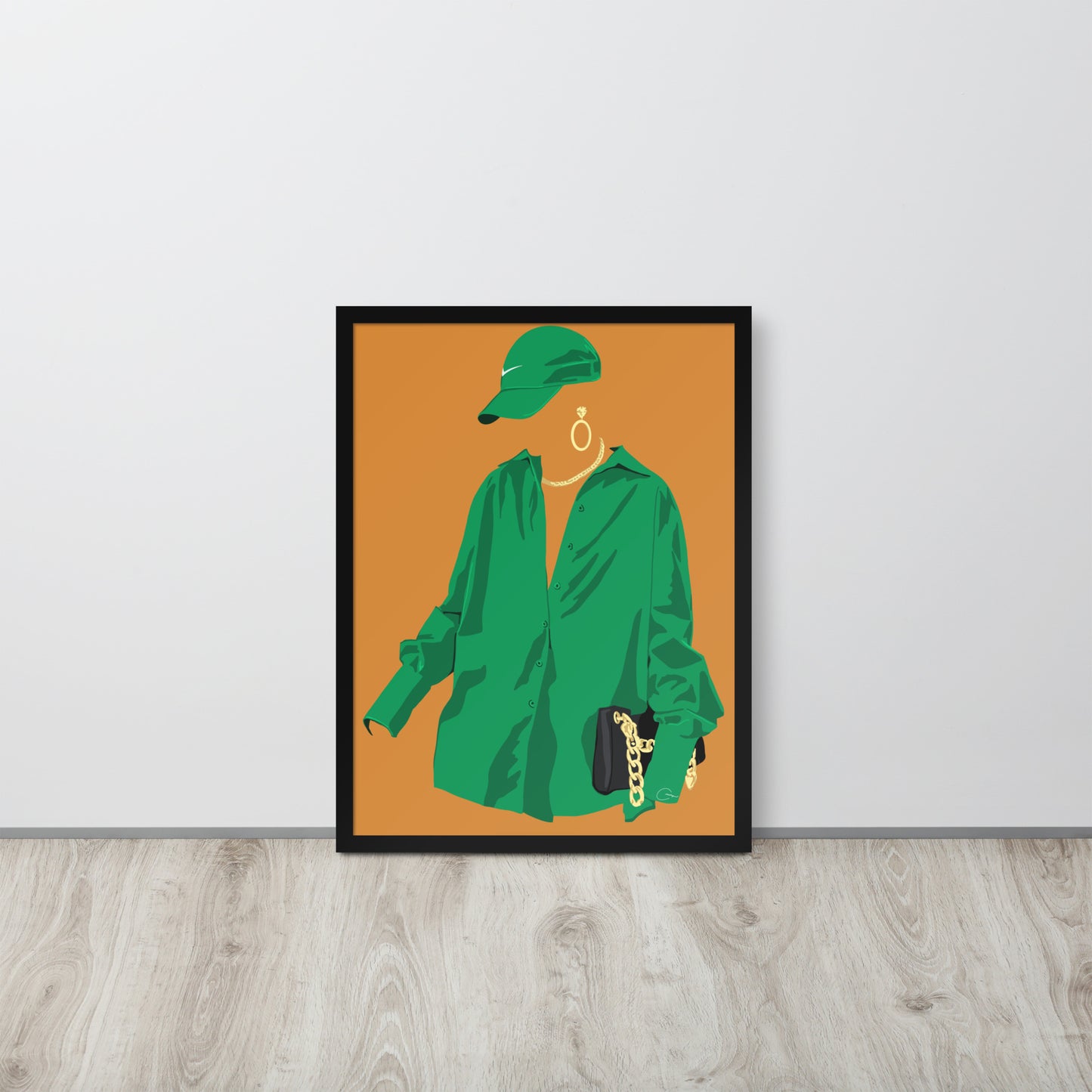 Fit Check - Green Framed Print