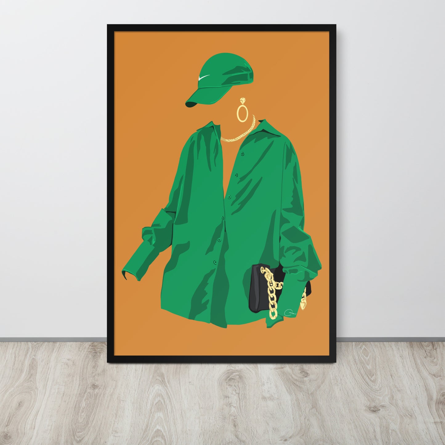 Fit Check - Green Framed Print