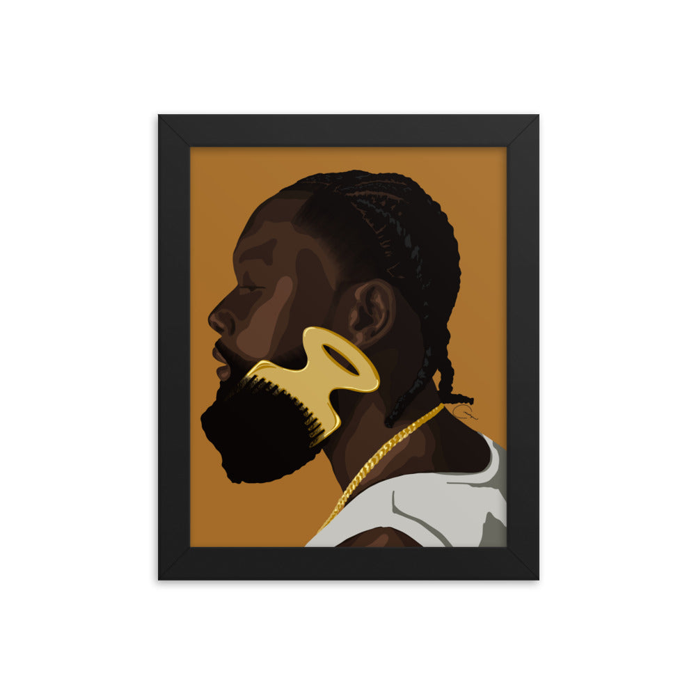 Beard Pick Framed Print