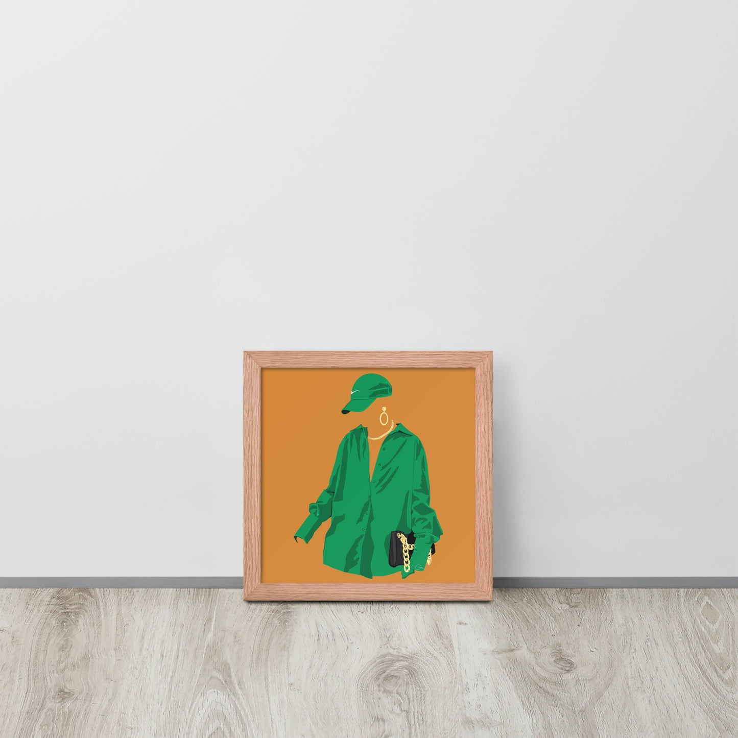 Fit Check - Green Framed Print