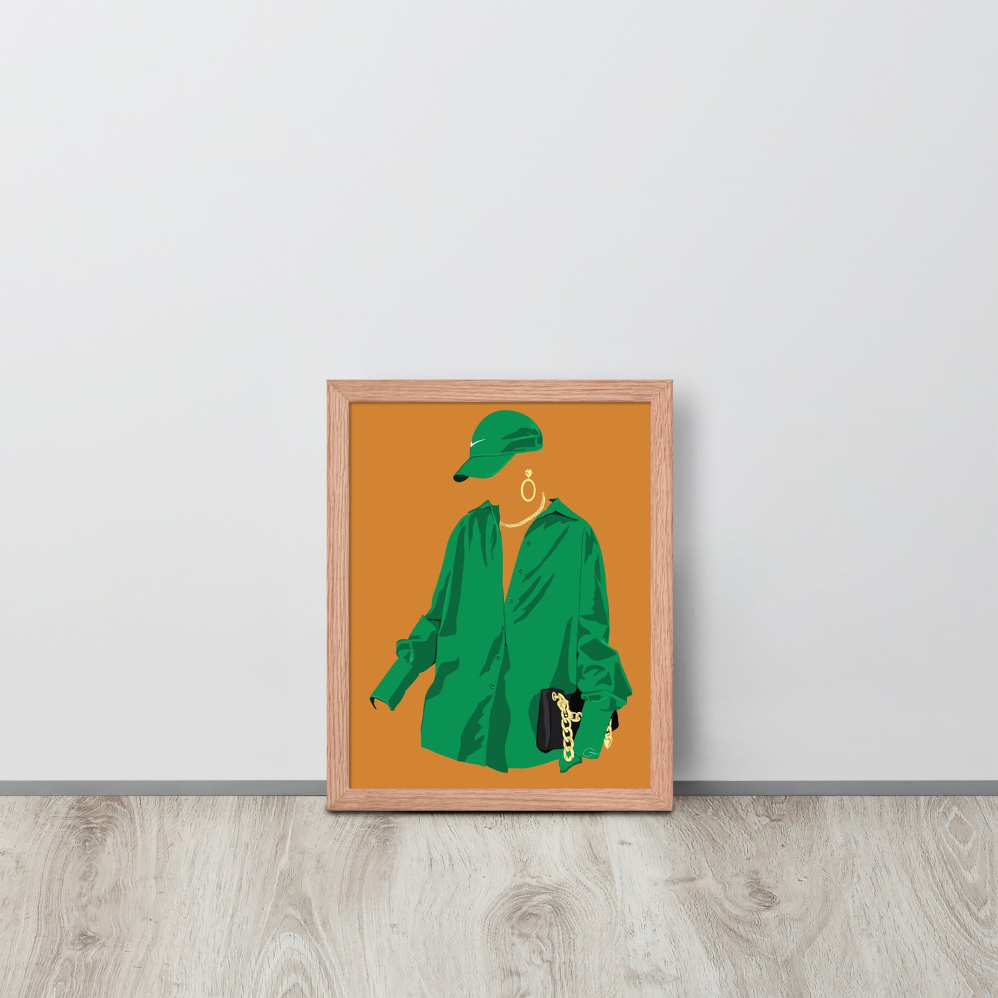 Fit Check - Green Framed Print