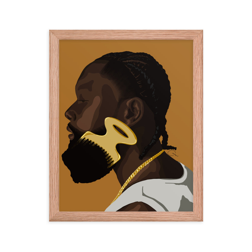 Beard Pick Framed Print
