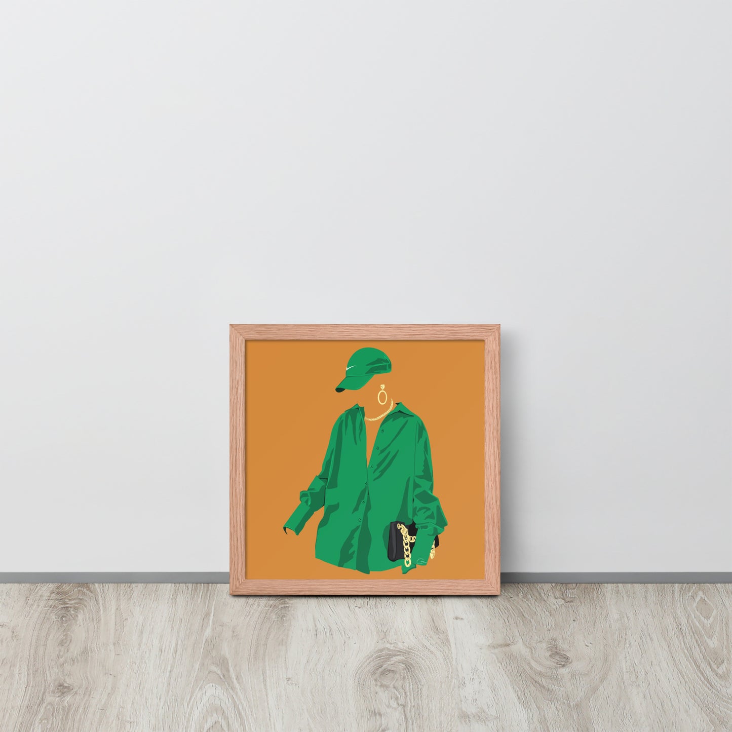 Fit Check - Green Framed Print