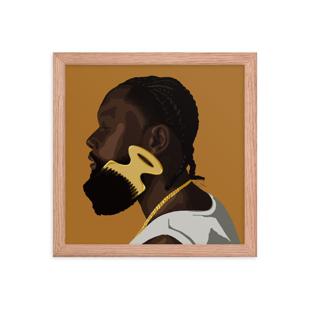 Beard Pick Framed Print