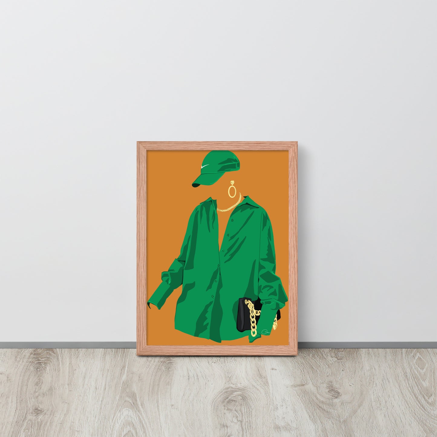 Fit Check - Green Framed Print
