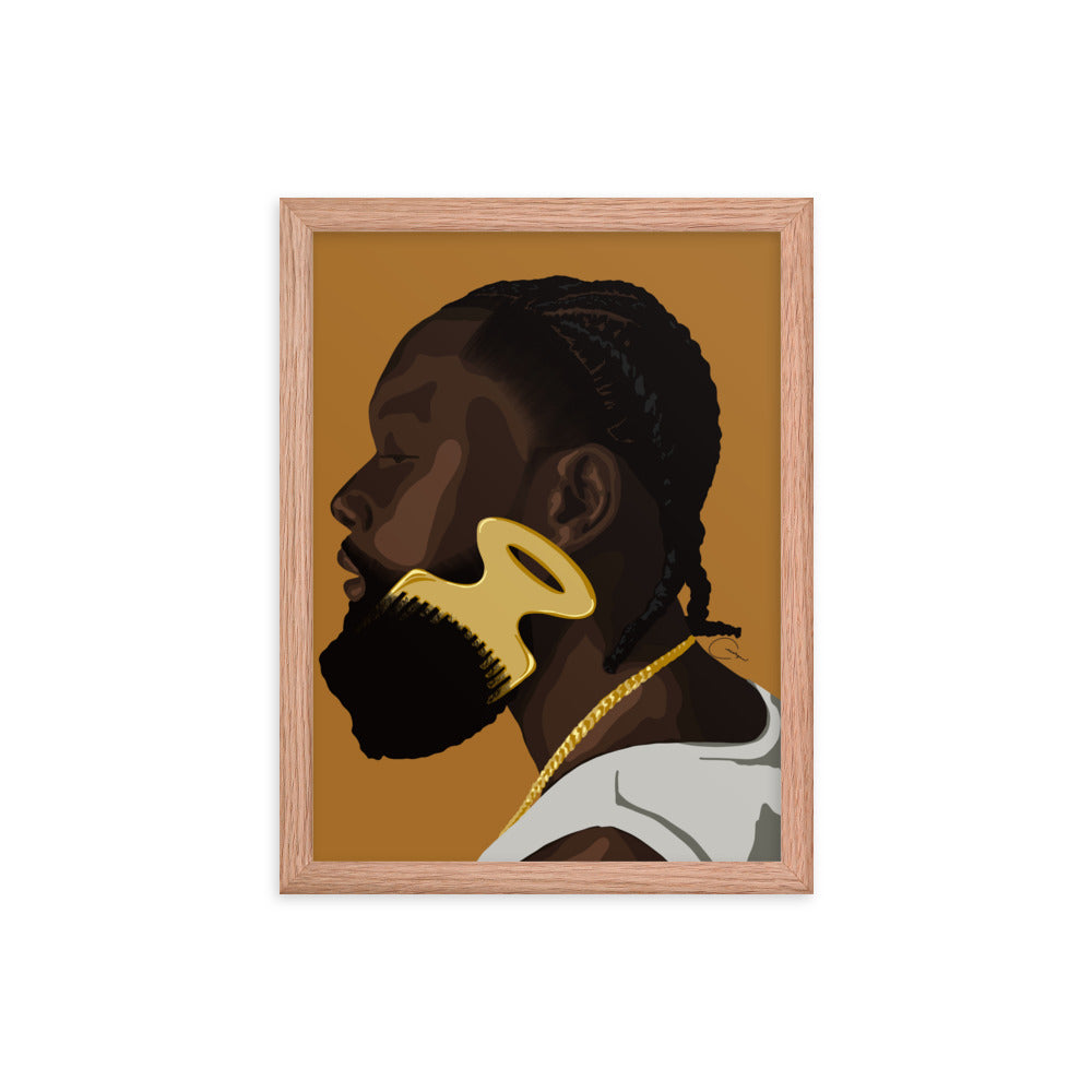 Beard Pick Framed Print
