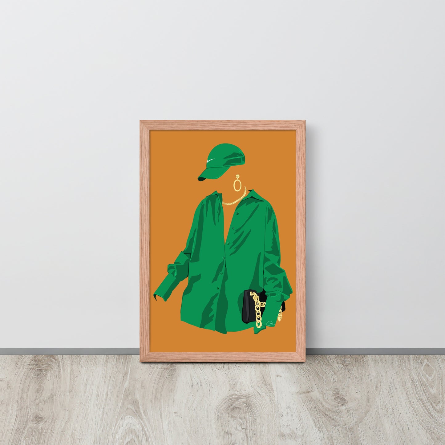 Fit Check - Green Framed Print