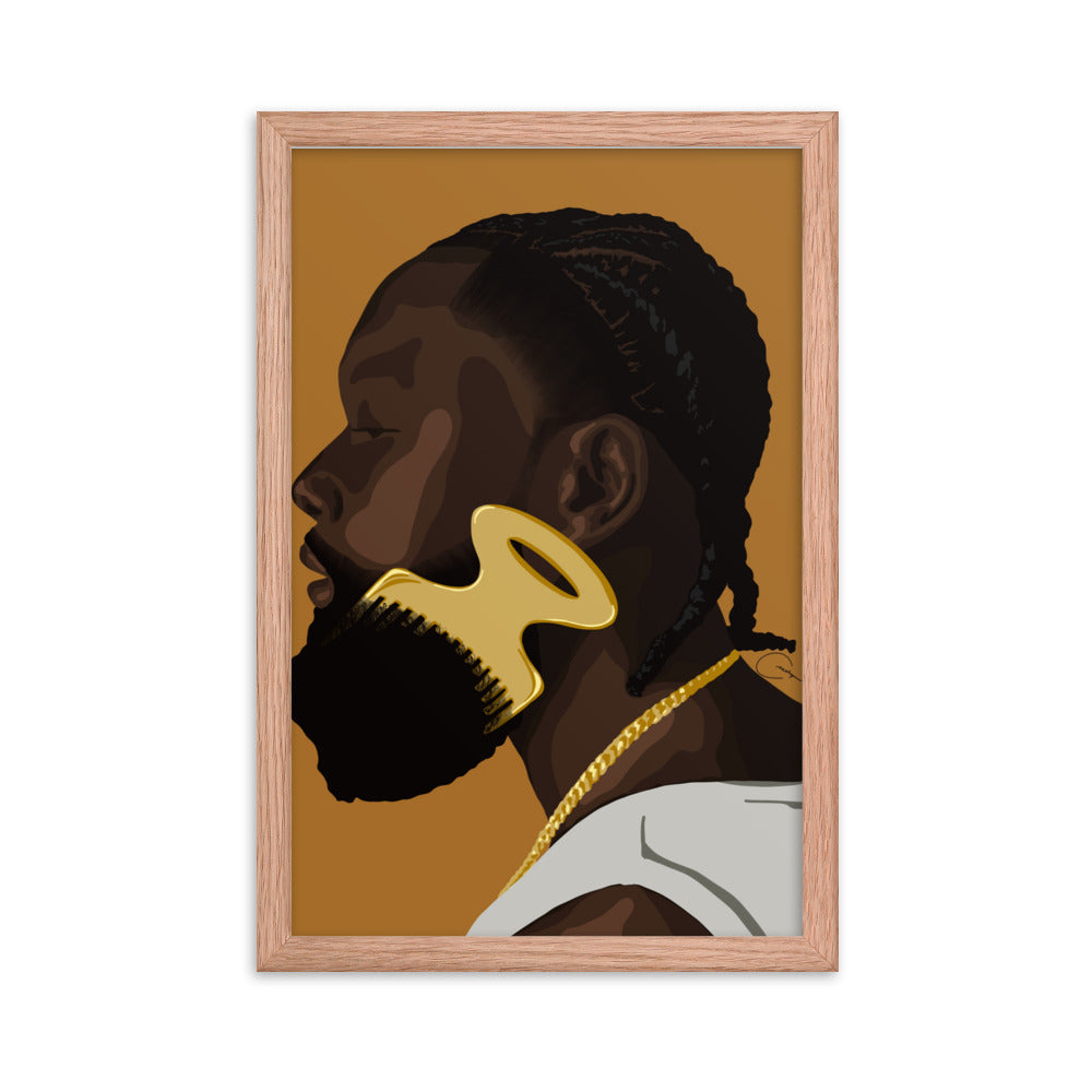 Beard Pick Framed Print