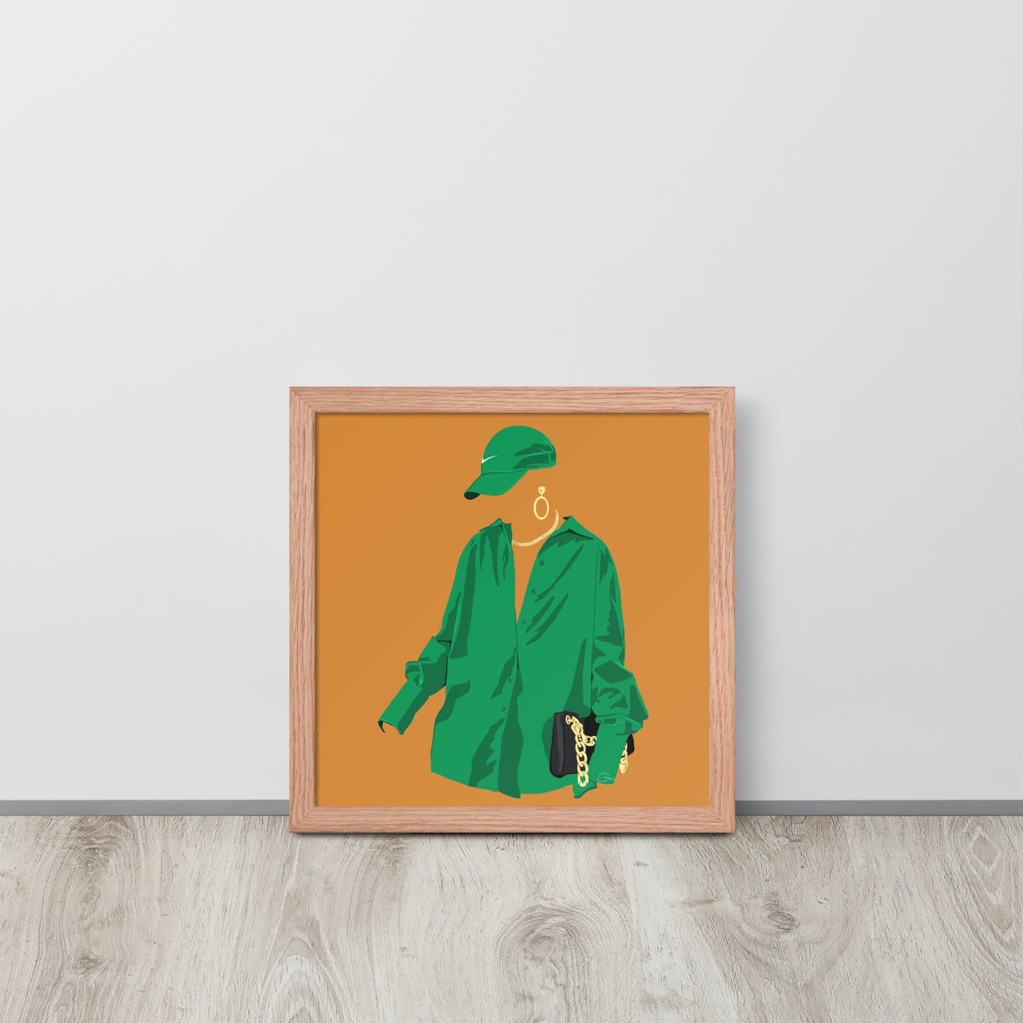 Fit Check - Green Framed Print