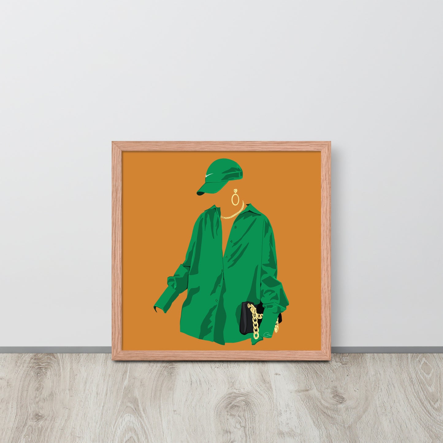 Fit Check - Green Framed Print