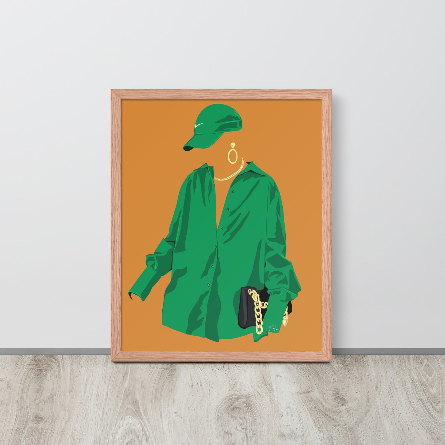 Fit Check - Green Framed Print