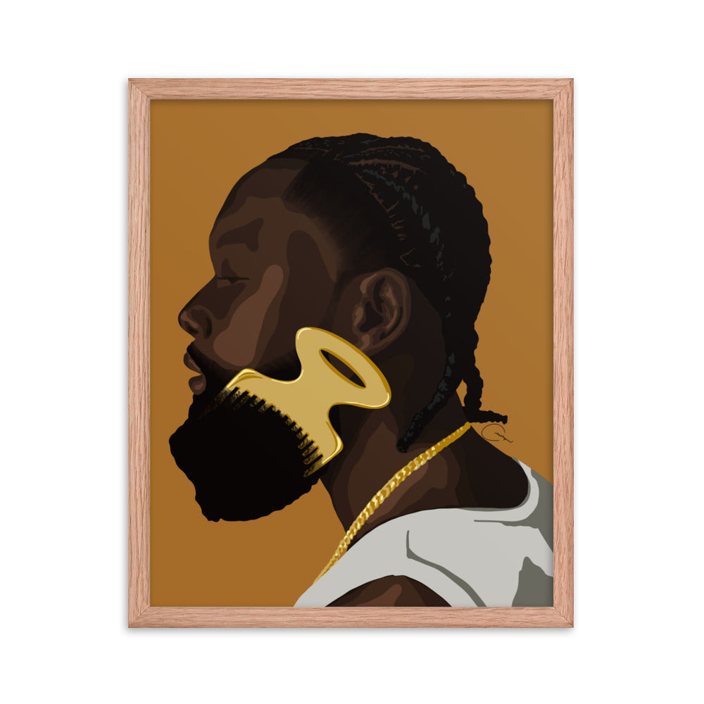 Beard Pick Framed Print