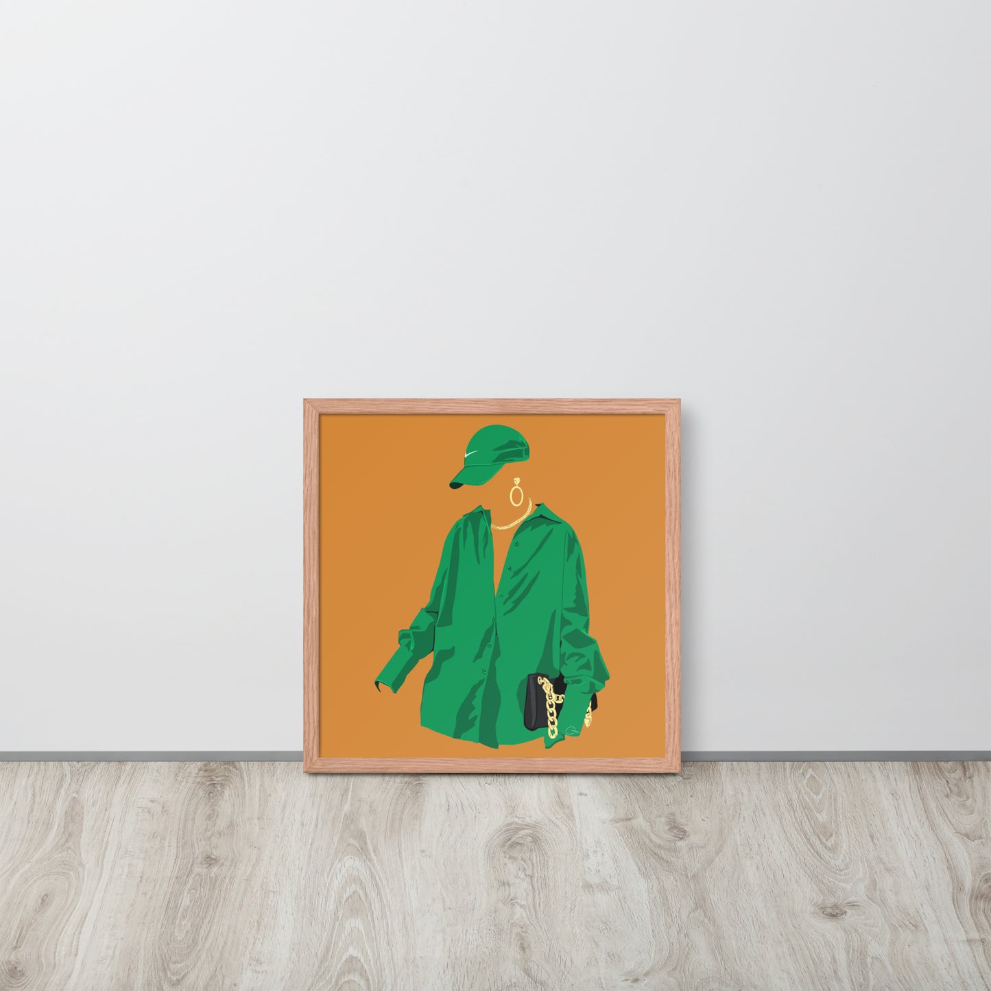 Fit Check - Green Framed Print