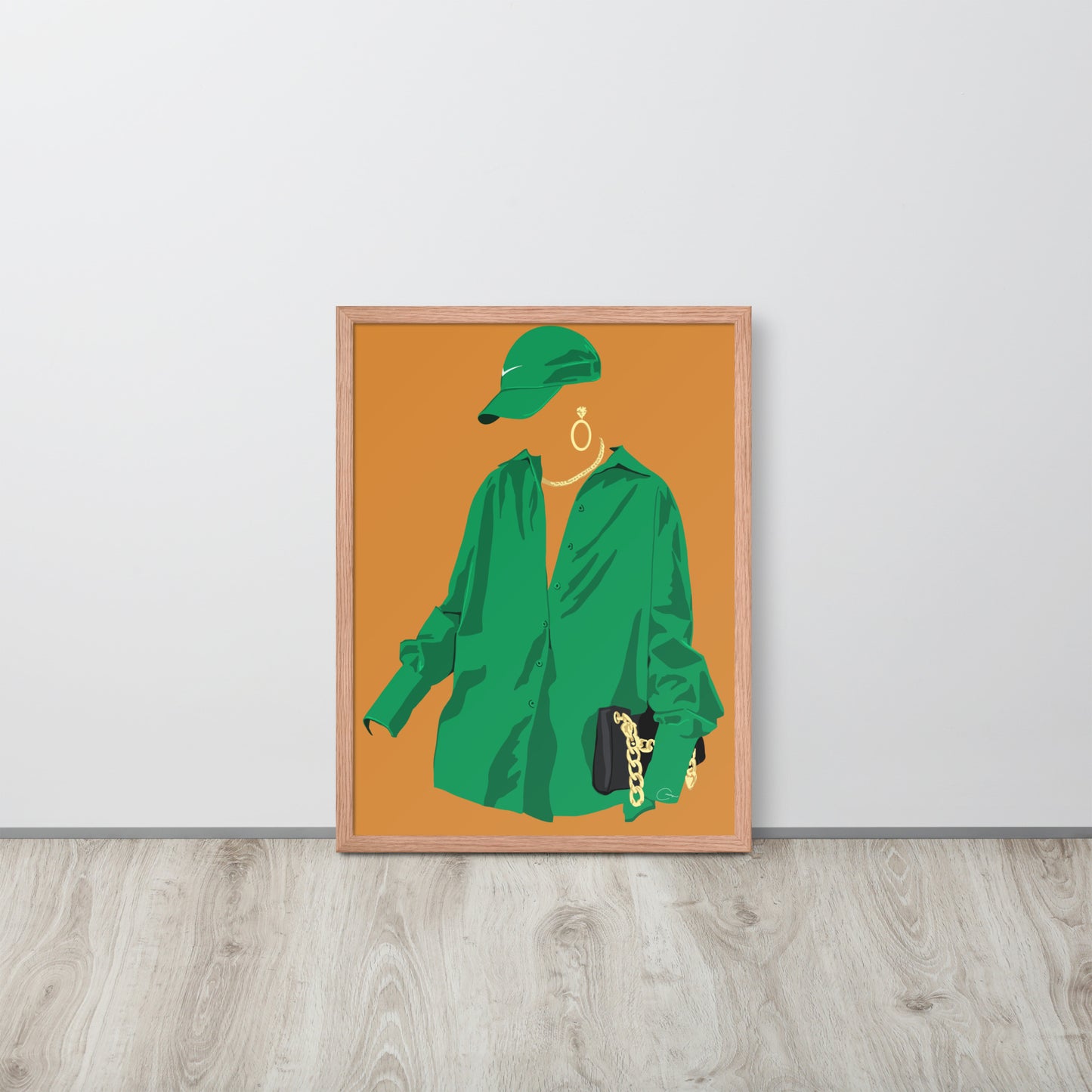 Fit Check - Green Framed Print
