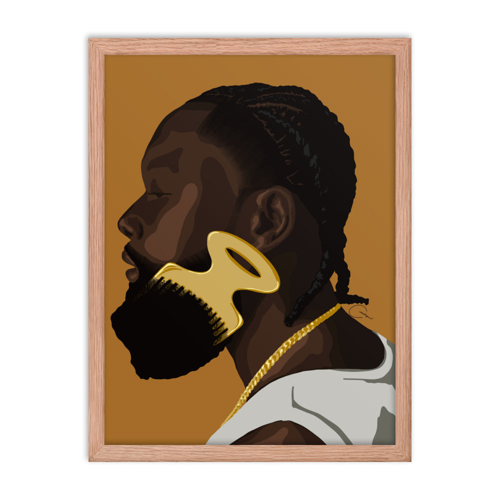 Beard Pick Framed Print
