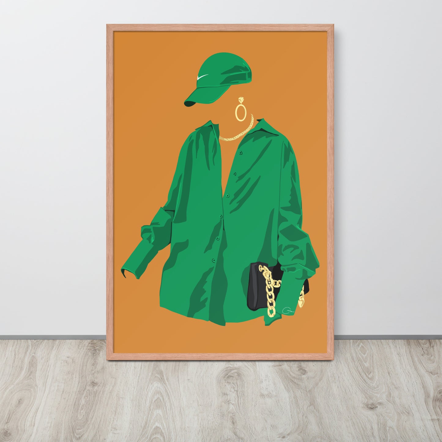 Fit Check - Green Framed Print