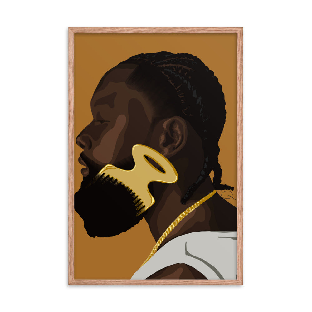 Beard Pick Framed Print