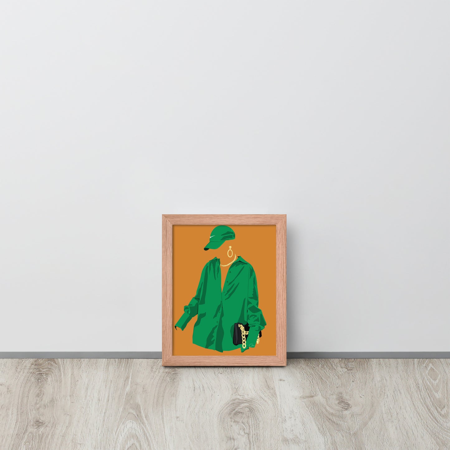 Fit Check - Green Framed Print