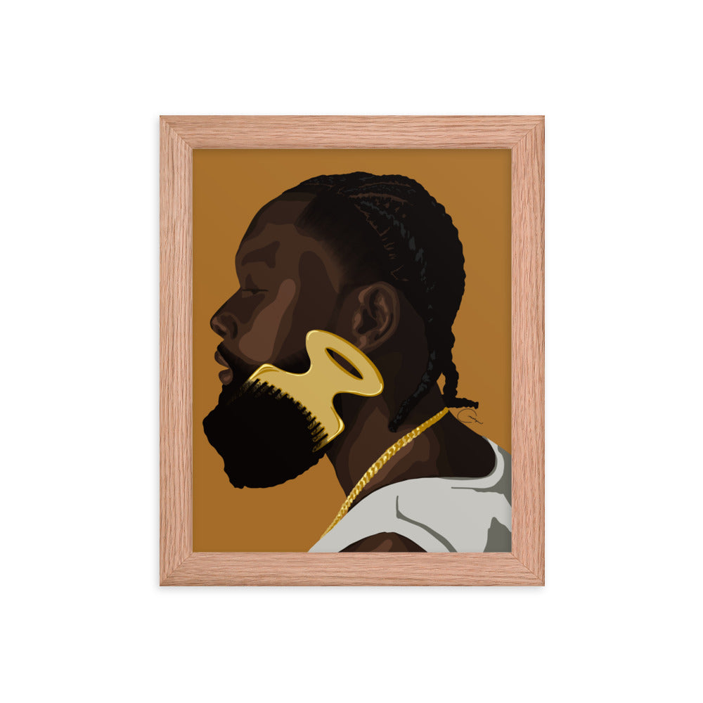 Beard Pick Framed Print