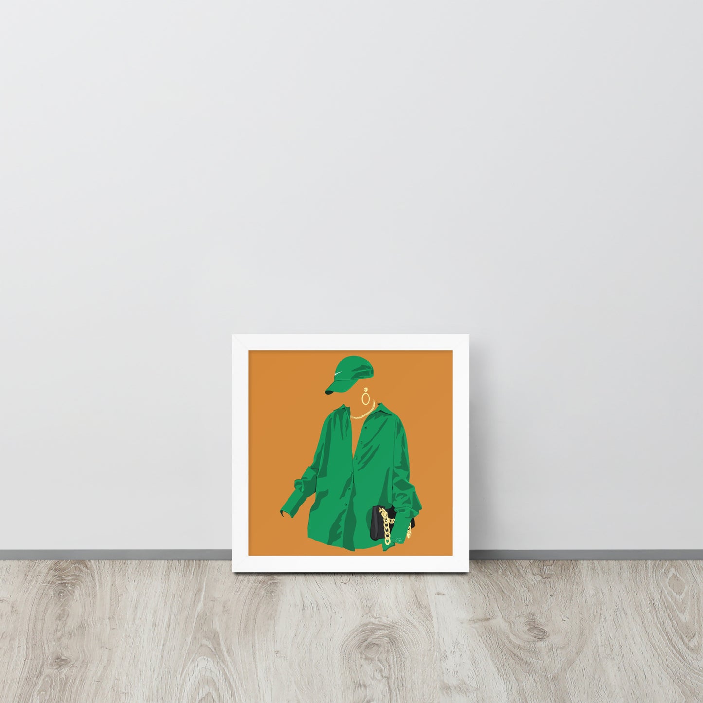 Fit Check - Green Framed Print