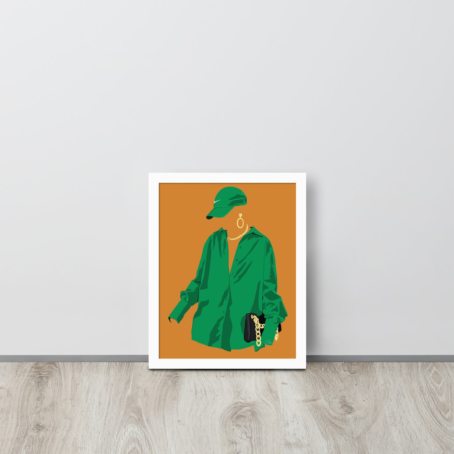 Fit Check - Green Framed Print