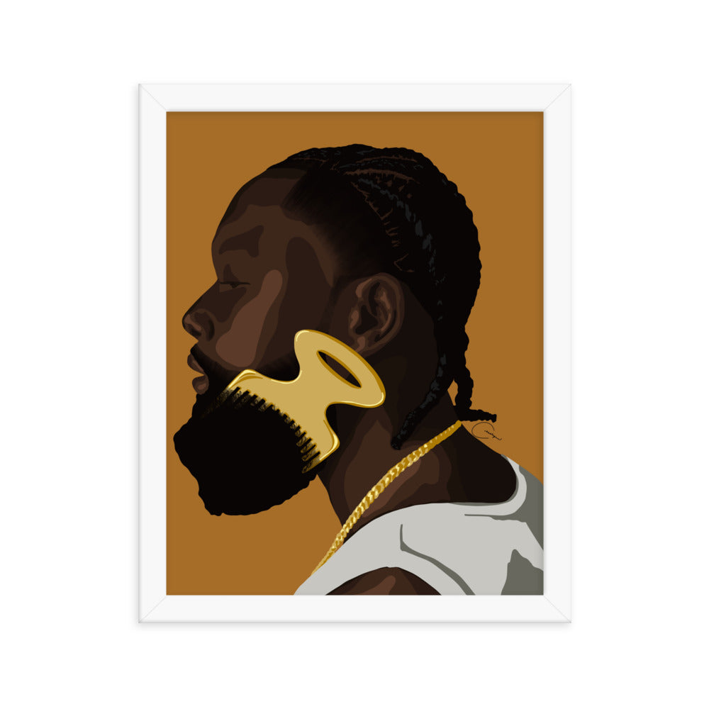Beard Pick Framed Print