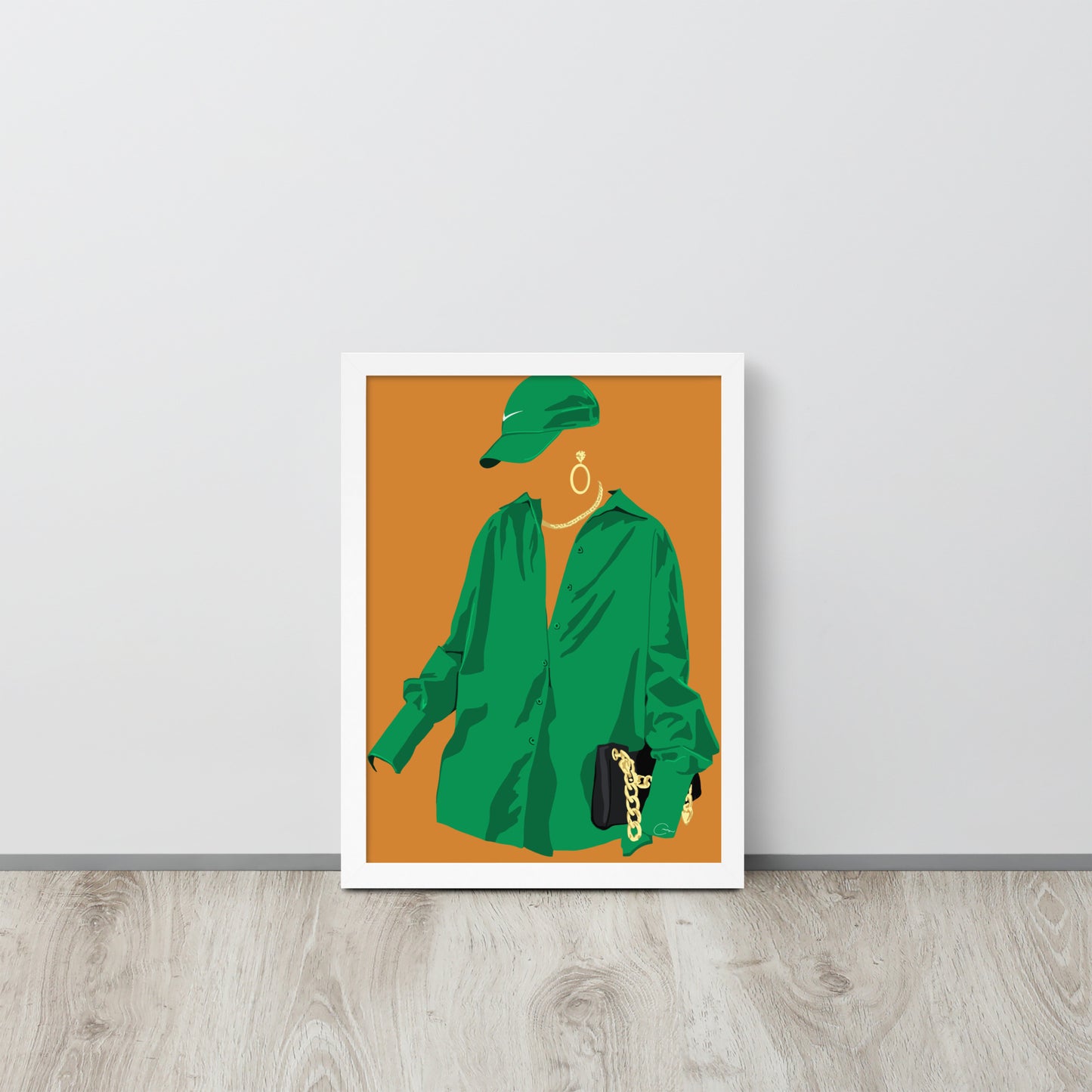 Fit Check - Green Framed Print