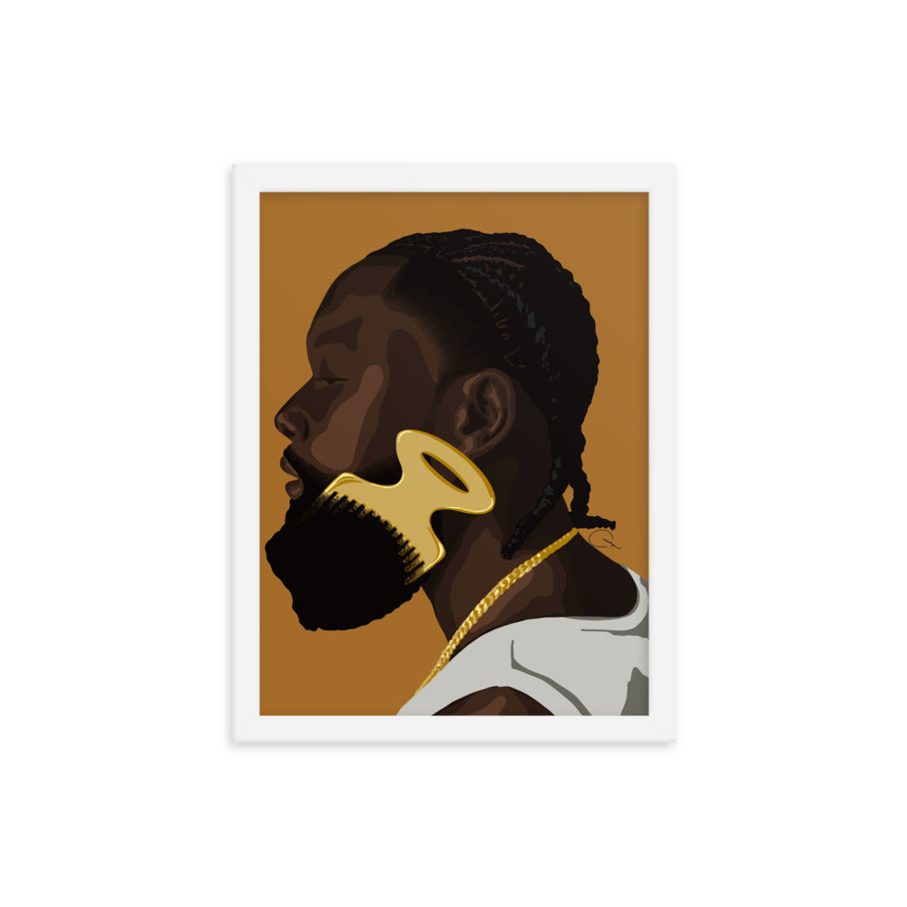 Beard Pick Framed Print