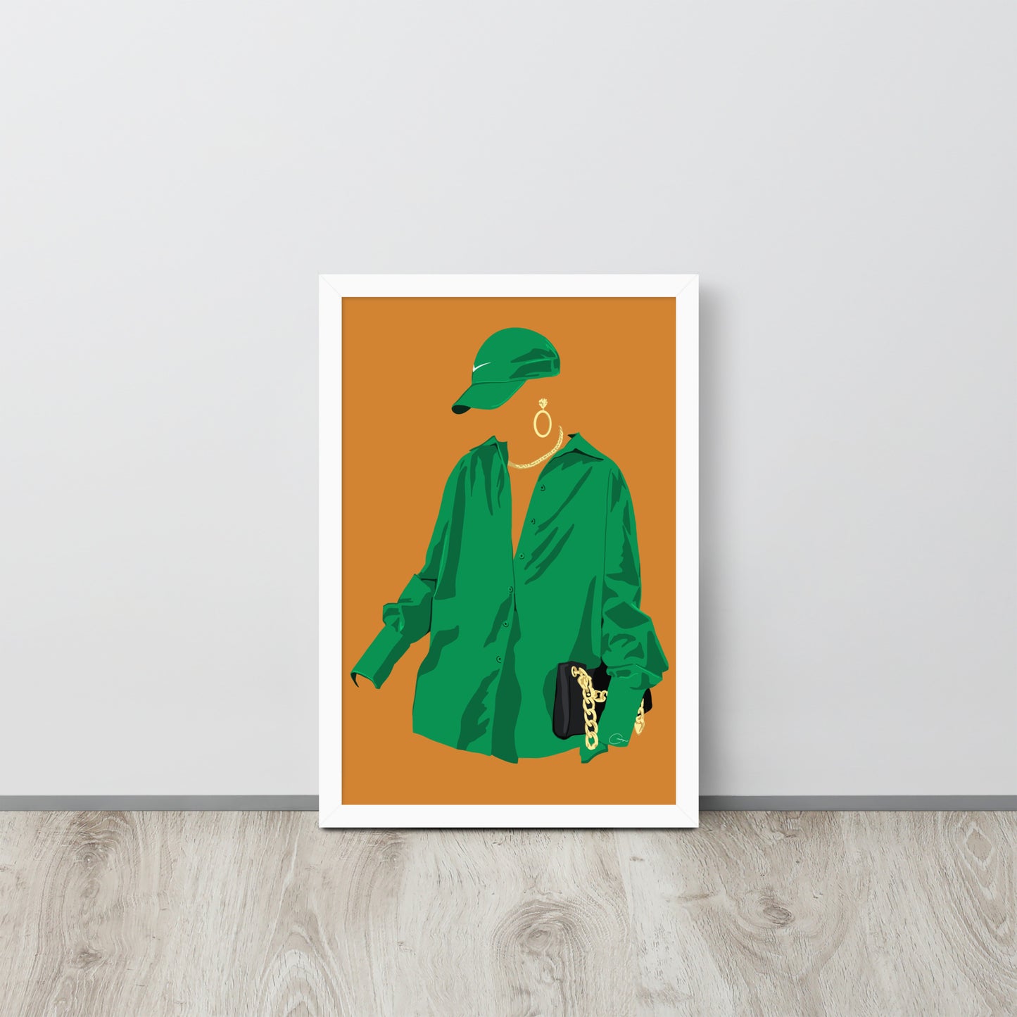 Fit Check - Green Framed Print