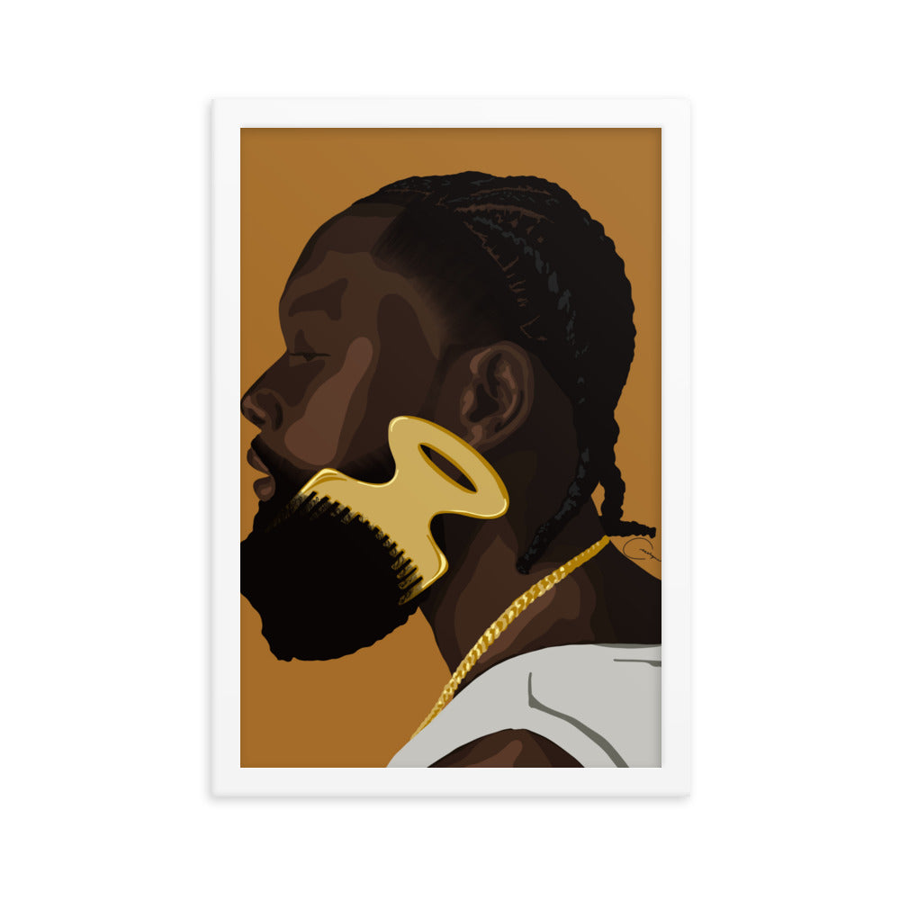 Beard Pick Framed Print