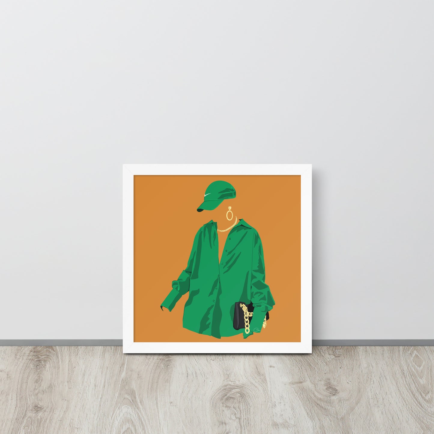 Fit Check - Green Framed Print