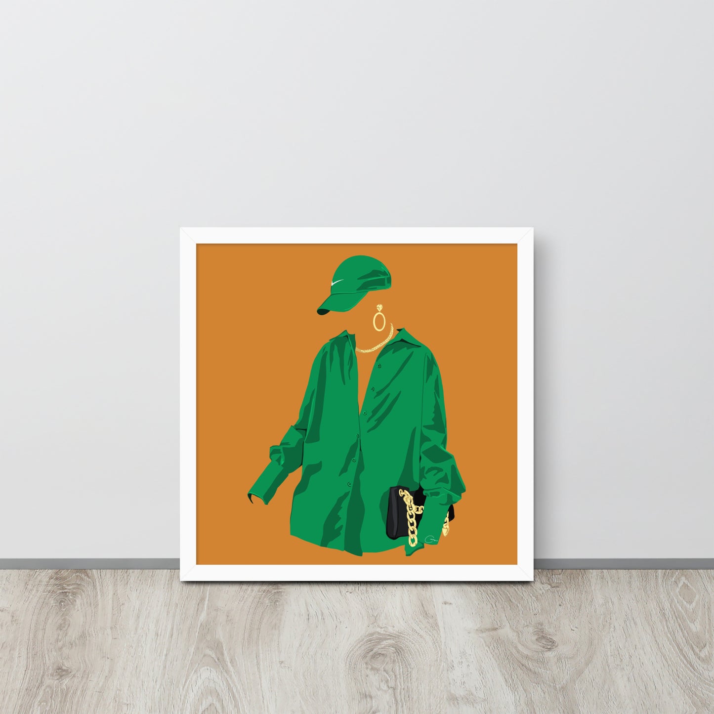 Fit Check - Green Framed Print