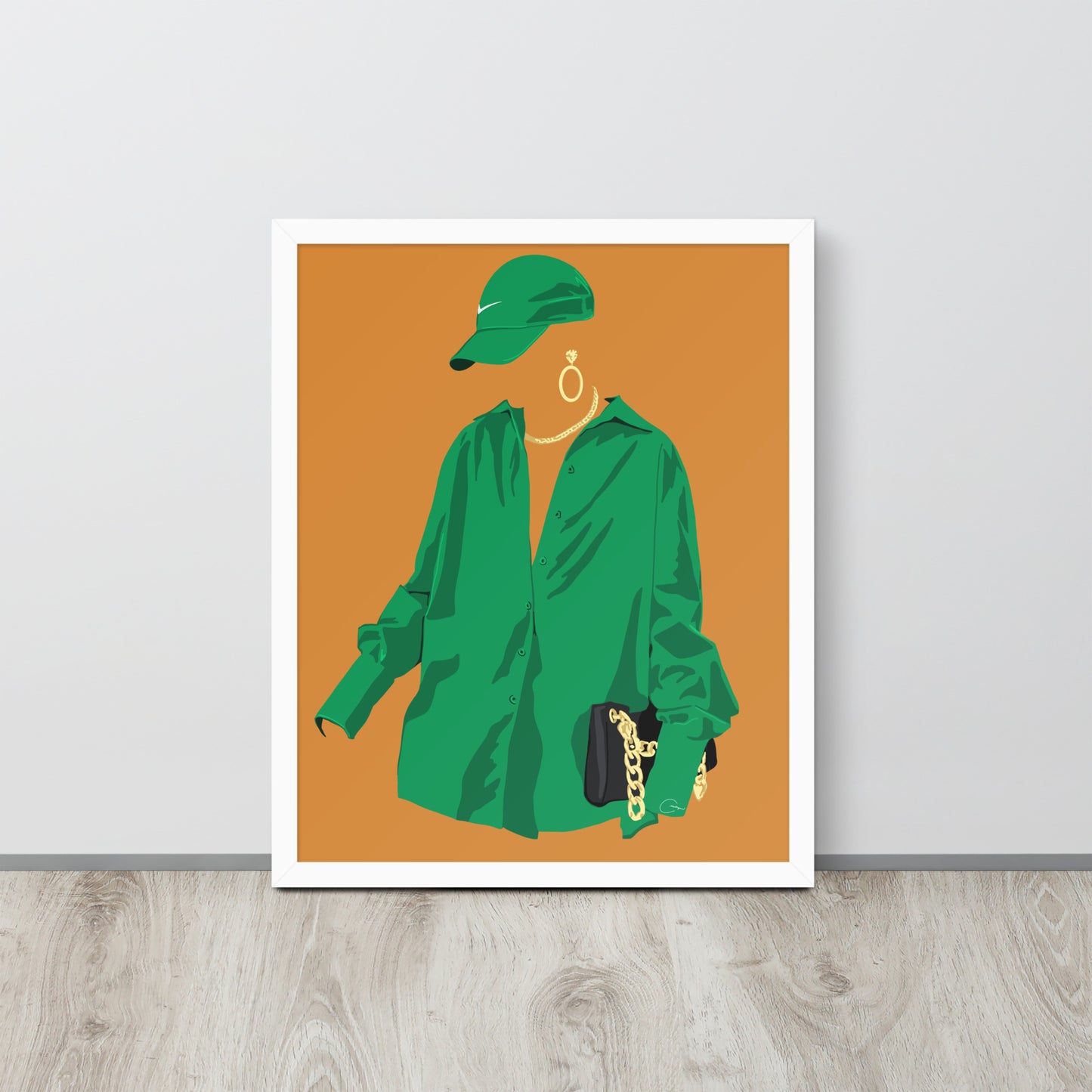 Fit Check - Green Framed Print