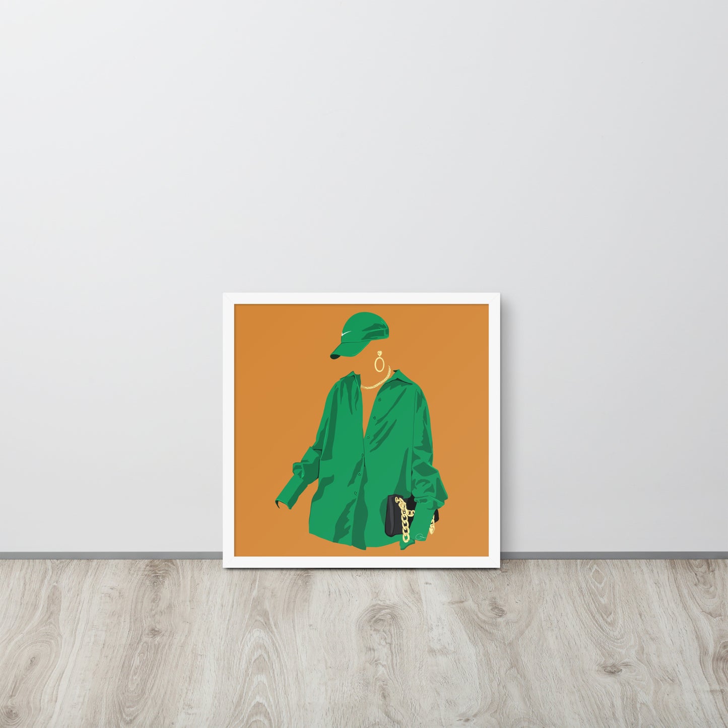 Fit Check - Green Framed Print