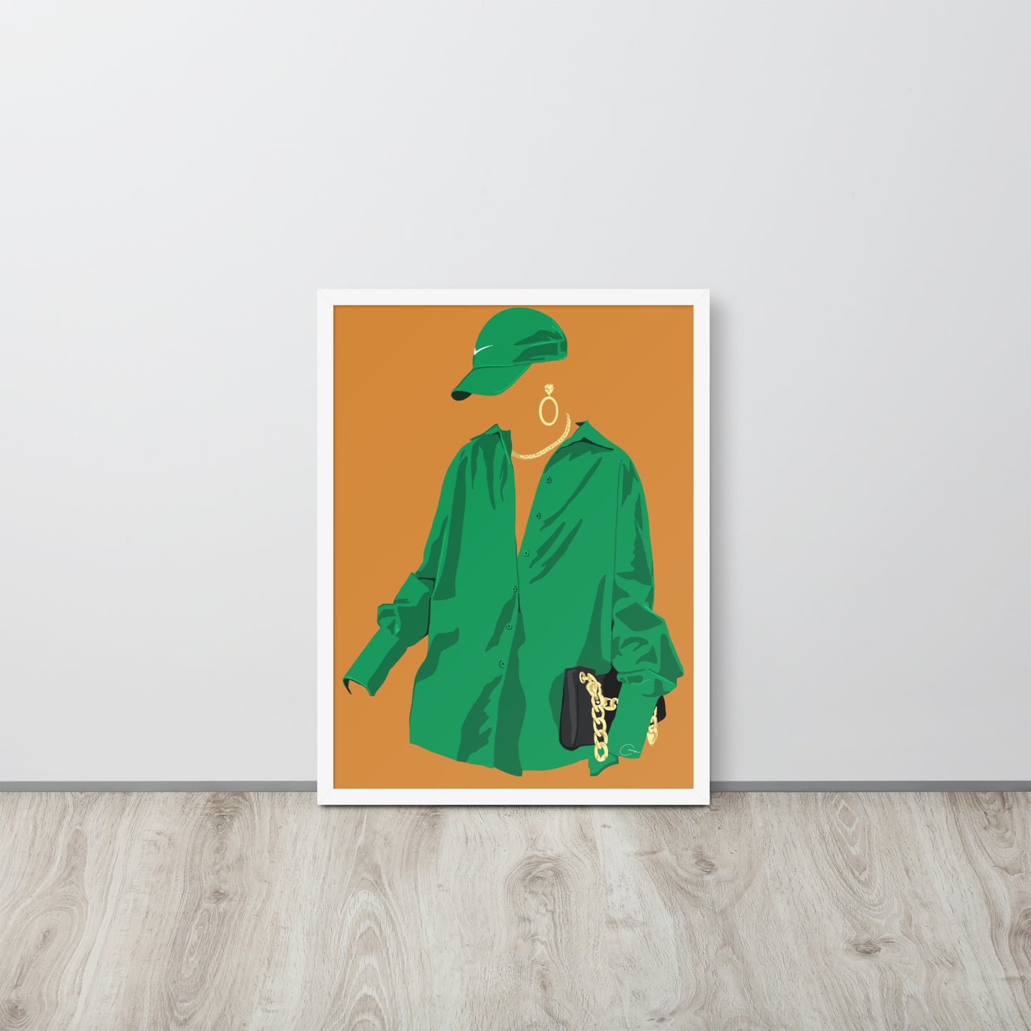 Fit Check - Green Framed Print