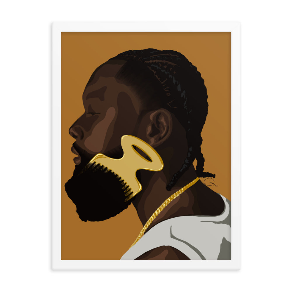 Beard Pick Framed Print