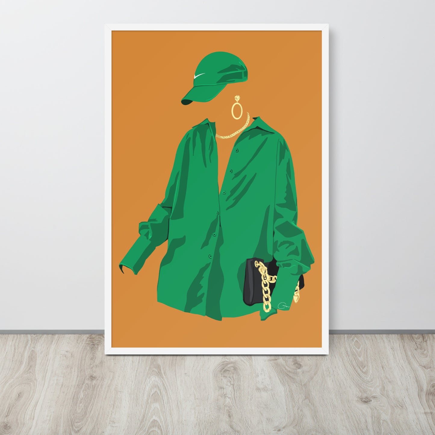 Fit Check - Green Framed Print